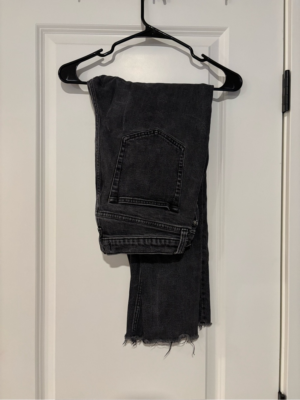 Black Women’s Denim Jeans - Raw Hem